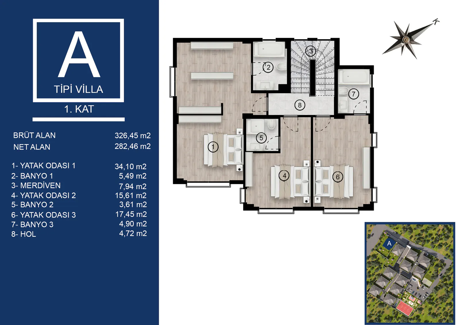 Tipi villa kat