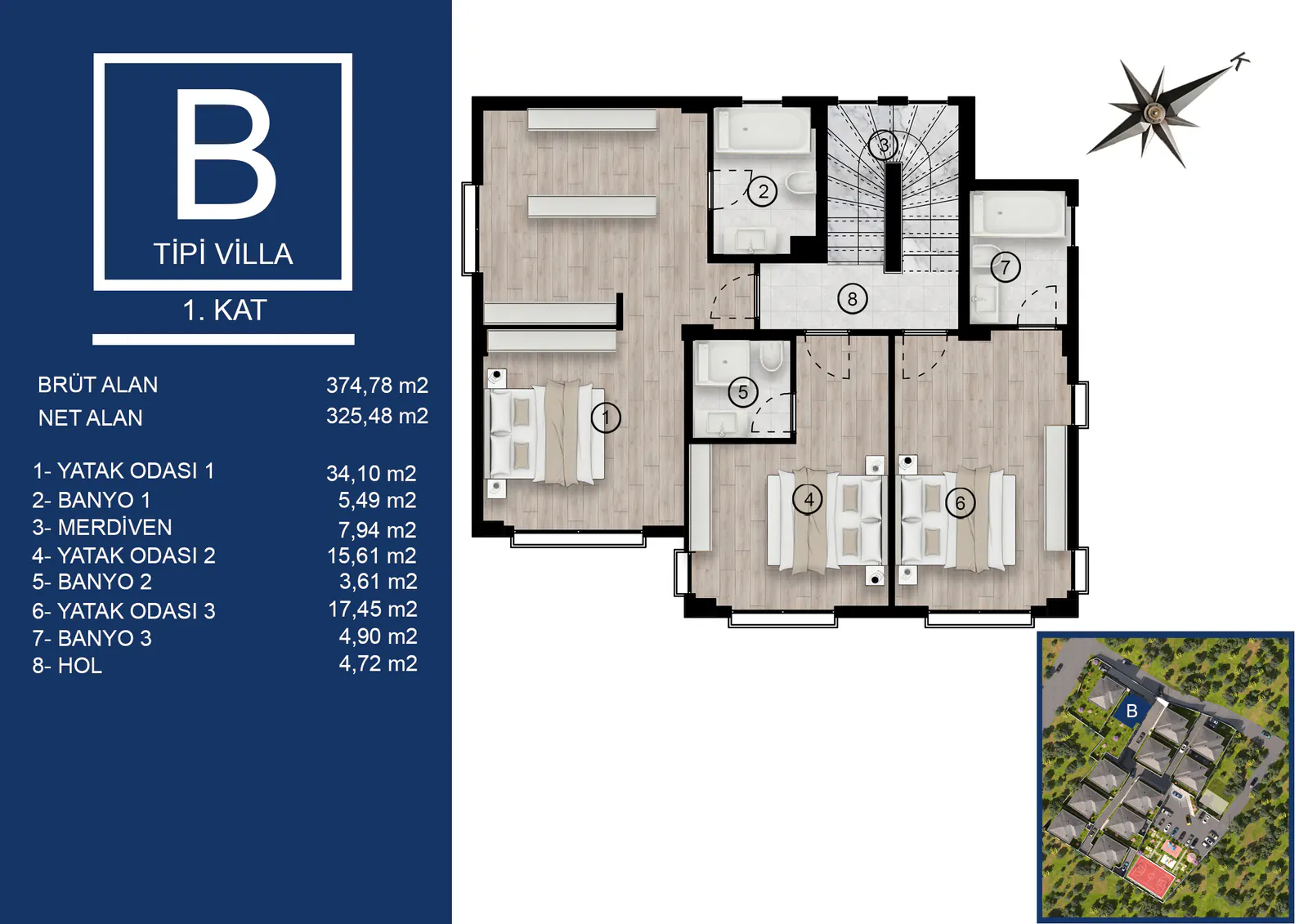 Tipi villa kat